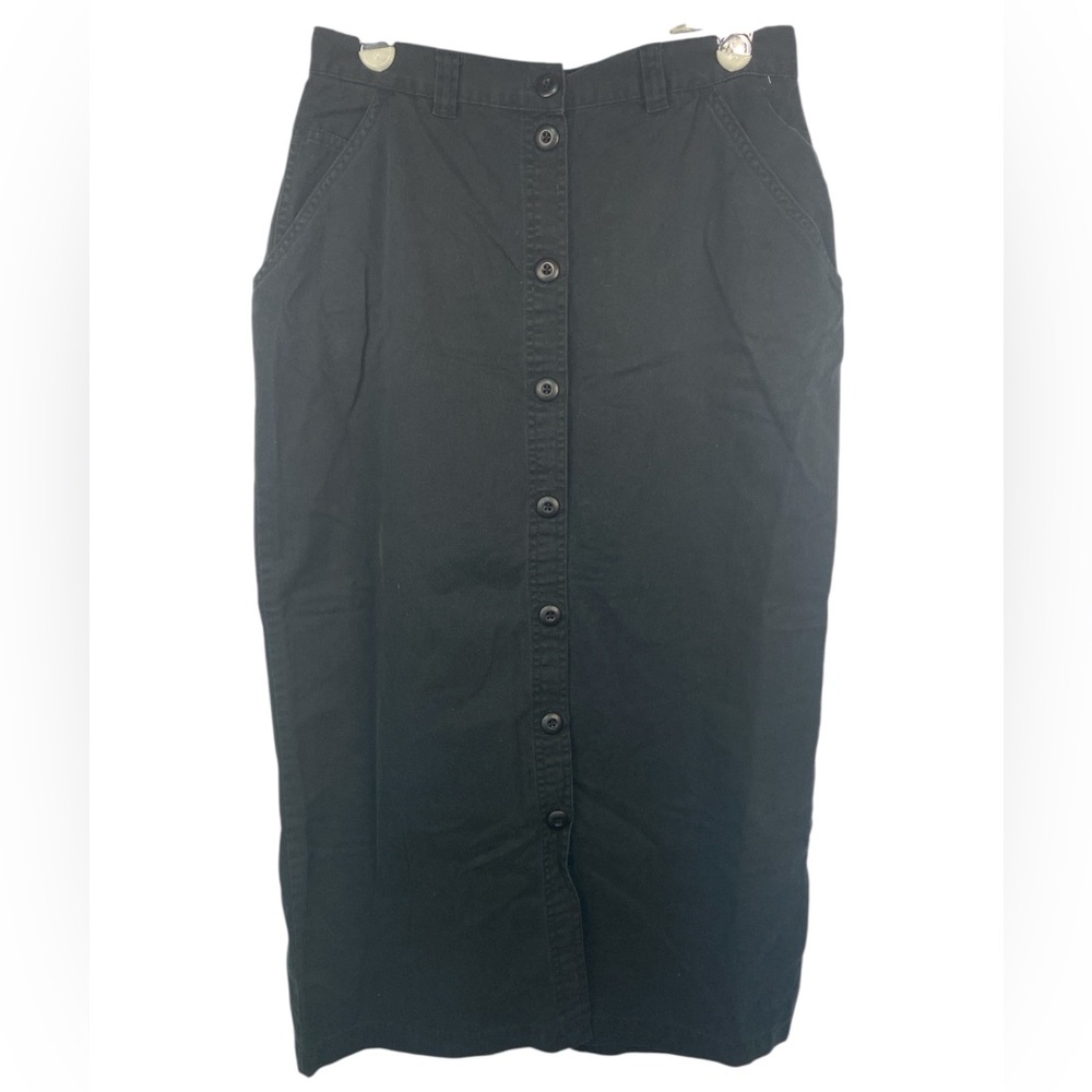Wrangler Ariat Black Button-Front Long Pencil Skirt Women’s Size 8x34
